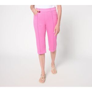 Truth + Style Women's Petite Pants 12P True Denim Color Pedal Pusher Pink